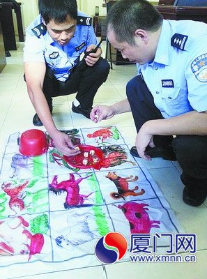 民警繳獲的賭博工具