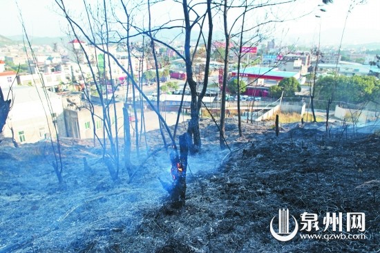 起火的山下不遠(yuǎn)處就是加油站