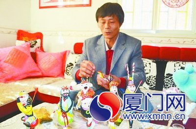 柯友員捏的面人栩栩如生