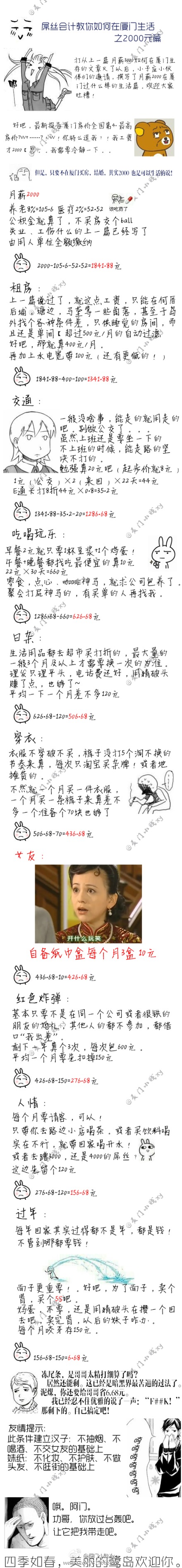2000元生活攻略