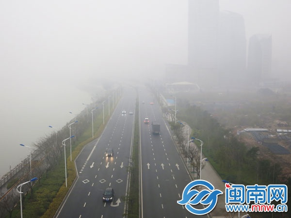 昨日下午3時30分，沿海大通道晉江大橋附近，前方馬