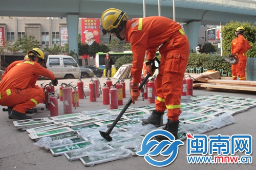 一千多件假冒偽劣消防產(chǎn)品被銷毀
