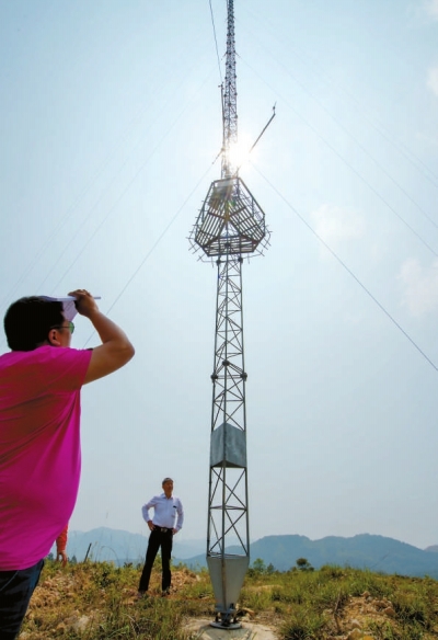 項目場地已建起測風(fēng)塔