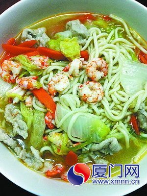 廖女士做的蝦面