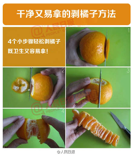 剝桔子的方法