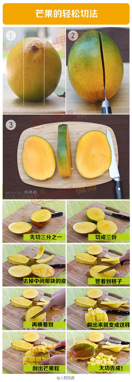 芒果的輕松切法