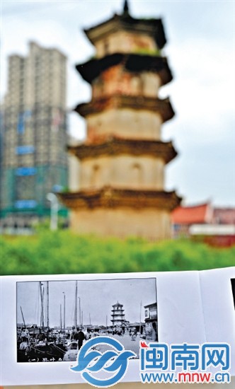 1931年的白塔周邊一片繁華，如今的白塔下雜草叢生