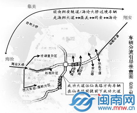 車輛分流引導(dǎo)示意圖