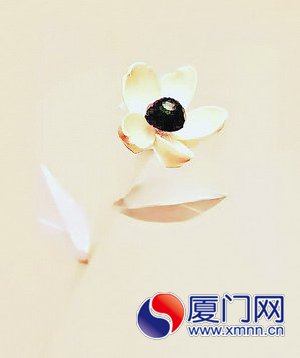 開心果做成花朵擺件