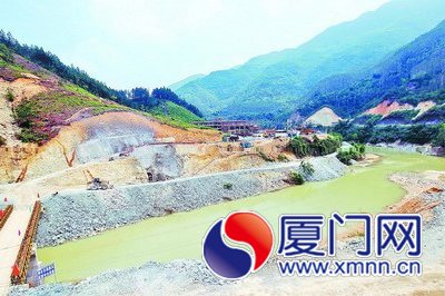 上存水庫大壩施工現(xiàn)場