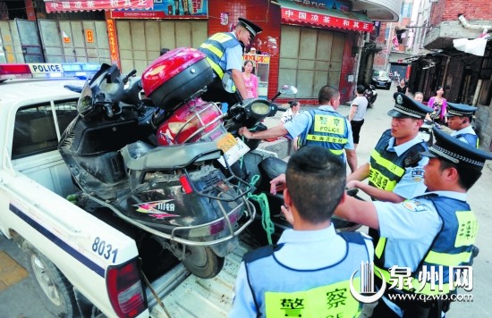民警查扣涉贓電動車