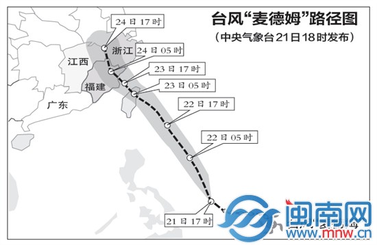 臺風“麥德姆”路徑圖
