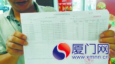 個(gè)人所得稅明細(xì)申報(bào)記錄